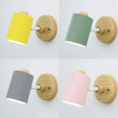 Nordic Macaron Wood Wall Lamp by Axyaa: Minimalist Home Indoor Lighting