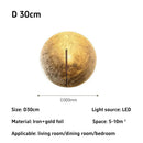 Axyaa Circular Gold Foil Wall Lamp for Hotel Lobby, Living Room, Bedroom - Elegant Atmosphere Lighting