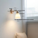Axyaa Ceramic Wood LED Wall Sconce Rotates Coffee Balcony Stair Light Fixture