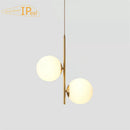 Axyaa Copper Restaurant Pendant Light with LED Acrylic Ball G9 Lights