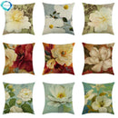 Axyaa Floral Linen Pillowcase 45x45cm