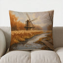 Autumn Windmill Pathway Decorative Pillow Cover by Axyaa - Sofa Bedroom Car Cushion Cover