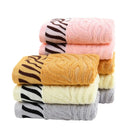 Axyaa Bamboo Fiber Tiger Stripe Towels: Quick-Dry & Absorbent
