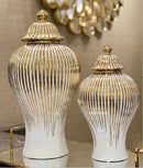 Axyaa Ceramic Light Luxury Electroplated General Cans European Style Flower Vase