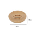 Axyaa Bamboo Soap Dish with Water Drain - Bathroom Kitchen Organizer Tray