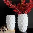 Axyaa Black Ceramic Vase Sea Cucumber Pineapple Flower Irregular Home Decor