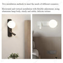 Axyaa Adjustable LED Reading Wall Lamp with Switch - Bedroom Bedside Lighting
