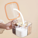 Axyaa Seasoning Box Set with Transparent Lid - Kitchen Storage Container