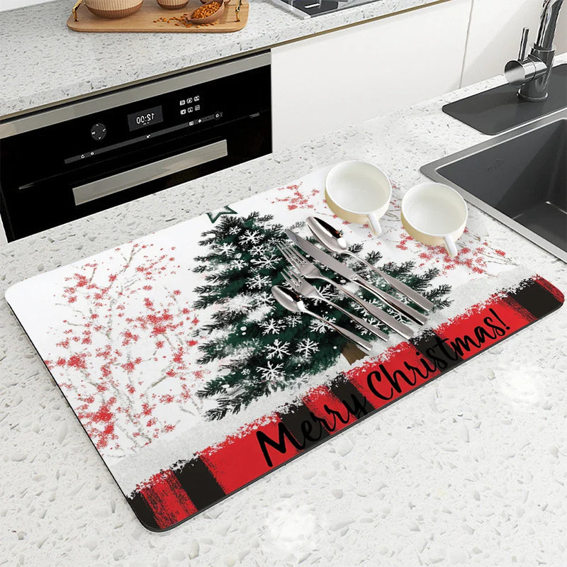 Axyaa Absorbent Coffee Drying Mat - Anti-Slip Placemat for Table Decoration