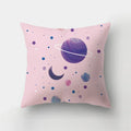 Axyaa Pink Sky Clouds 45x45cm Polyester Cushion Cover for Home Decor