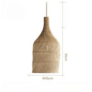 Axyaa Wabi Sabi Rattan Chandelier: Japanese Style Hanging Light for Home Decor