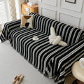 Axyaa Solid Gray Chenille Sofa Cover - Modern Minimalist Luxe Design
