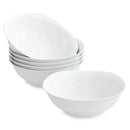 Axyaa Elisa Porcelain Soup Cereal Salad Dessert Bowl Set, 6-Piece 6.7"