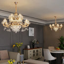 Axyaa Luxury Crystal Chandelier: Elegant Lighting for Living Room, Dining, and High-End Spaces
