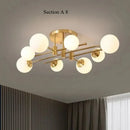 Axyaa American Minimalist Copper Ceiling Light for Modern Living Room, Bedroom, Study