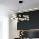 Axyaa Glass Bubble LED Pendant Lights - Modern Living Room Hanging Lamps
