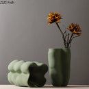 Axyaa Abstract Multi Legged Ceramic Vase for Green Floral Arrangement
