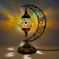 Axyaa Vintage Art Deco Mosaic Glass Table Lamp