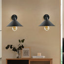 Axyaa Black Industrial Swing Arm Wall Lamp, E27 Base for Living Room, Bedroom, Study