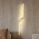 Axyaa Gold Minimalist Led Wall Sconce for Bedroom Living Room TV Sofa Background