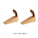 Axyaa Walnut Door Plug Gear, Wood Door Barrier & Anti-Collision Device