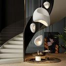 Axyaa Nordic Irregular Lustre Pendant Lights: Wabi Sabi Style for Loft Bar, Stairs & Villa