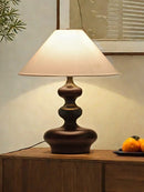 Axyaa White Oak Wood Table Lamp | Japanese Wabi Style | Retro New Chinese Style