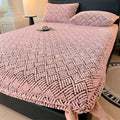 Axyaa Coral Fleece Mattress Cover - Soft & Warm, All Around Elastic Band