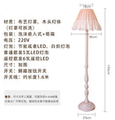 Axyaa Pink Lace Fabric LED Floor Lamp for Bedroom and Living Room
