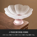 Axyaa Lotus Fruit Plate for Living Room Coffee Table, Pink Nut Refreshment Plate