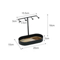 Axyaa Beige Iron Hook Tray Tableware Home & Kitchen Organizer Tray