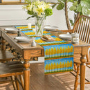 Axyaa Autumn Oil Painting Table Runner for Farmhouse Dining and Wedding Decor