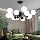 Axyaa Lustrous Glass Chandelier: Elegant Indoor Ceiling Light for Living & Dining Room