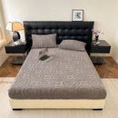 Axyaa Velvet Fleece Fitted Sheet Mattress Cover for Double King Queen Size