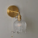 Axyaa Vintage Clear Glass Wall Lamp Sconce, Up Down Rotate LED Lights
