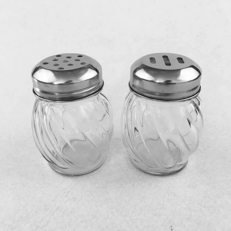 Axya Glass Seasoning Bottle Set for Kitchen, Barbecue & Pepper Flavor