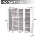 Axyaa 5-Tier Metal Shoe Storage Cabinet with 3 Doors - Closet Organizer