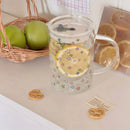 Axyaa Large Glass Tumbler with Lid and Straw: Aesthetic Drinkware for Coffee, Tea, Juice
