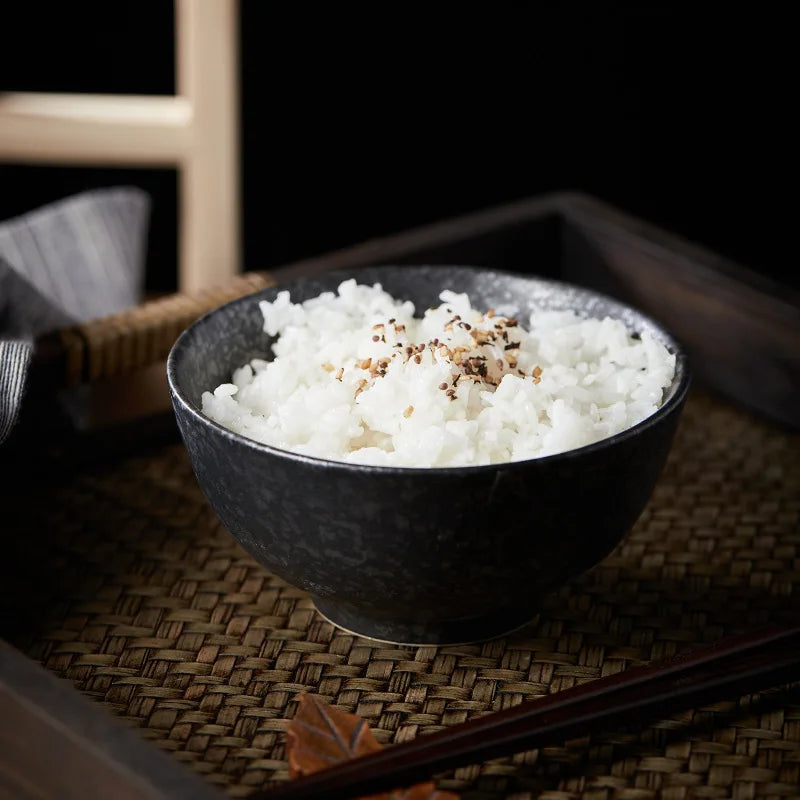 Axya 5" Ceramic Rice Bowl - Japanese Retro Style Kitchen Tableware