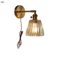 Axyaa Clear Glass Copper Wall Lights Nordic Modern Rotation Switch Lighting