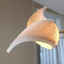 Axyaa Maple Pendant Lamp: Handmade Pleated Japanese Style Wooden Hanging Light