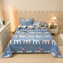 Axyaa Cartoon Panda Flannel Blanket Set with Pillowcases for Sofa Bed Bedspread