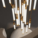 Luxury LED Spiral Staircase Chandelier for Villa Hall, Living Room, Restaurant by Axyaa