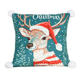 Axyaa Nordic Red Velvet Christmas Pillowcase 45x45 - Letter Printed Sofa Cushion Cover