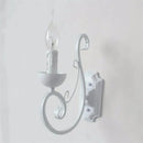 Axyaa White Metal Wall Lamp E14 Candle Light Fixture