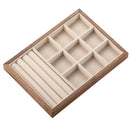 Axyaa Black Walnut Wooden Jewelry Box: Large Capacity, Stackable for Earrings, Necklaces