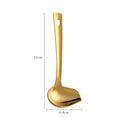 Axyaa Stainless Steel Soup Spoon Filter Oil Long Handle Serving Tablespoon