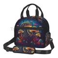 Axyaa Colorful Mushrooms Lunch Bag with Shoulder Strap