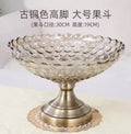 Axyaa Crystal Glass Double Layered Snack & Fruit Tray
