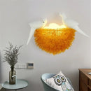 Axyaa Nordic Woven Bird Nest Wall Lamp Home Decor